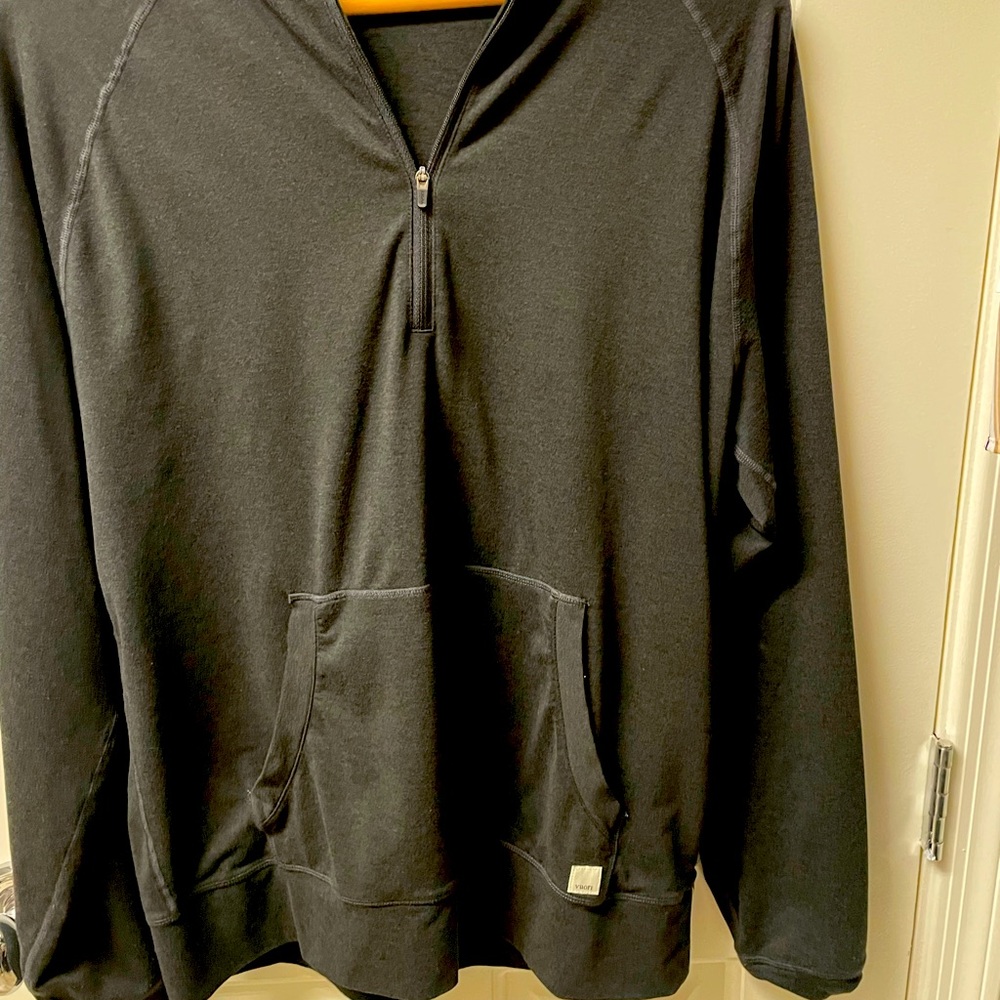 Vuori Ponto Performance Half Zip Hoodie Sz med Gray